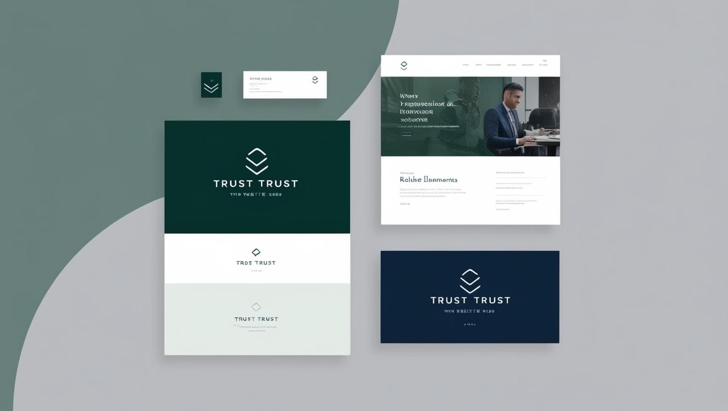 Homepage with polished visual identity and trust elements